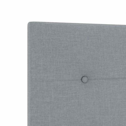 Boksmadras-seng med topmadras 160 x 200 cm lysegrå stof