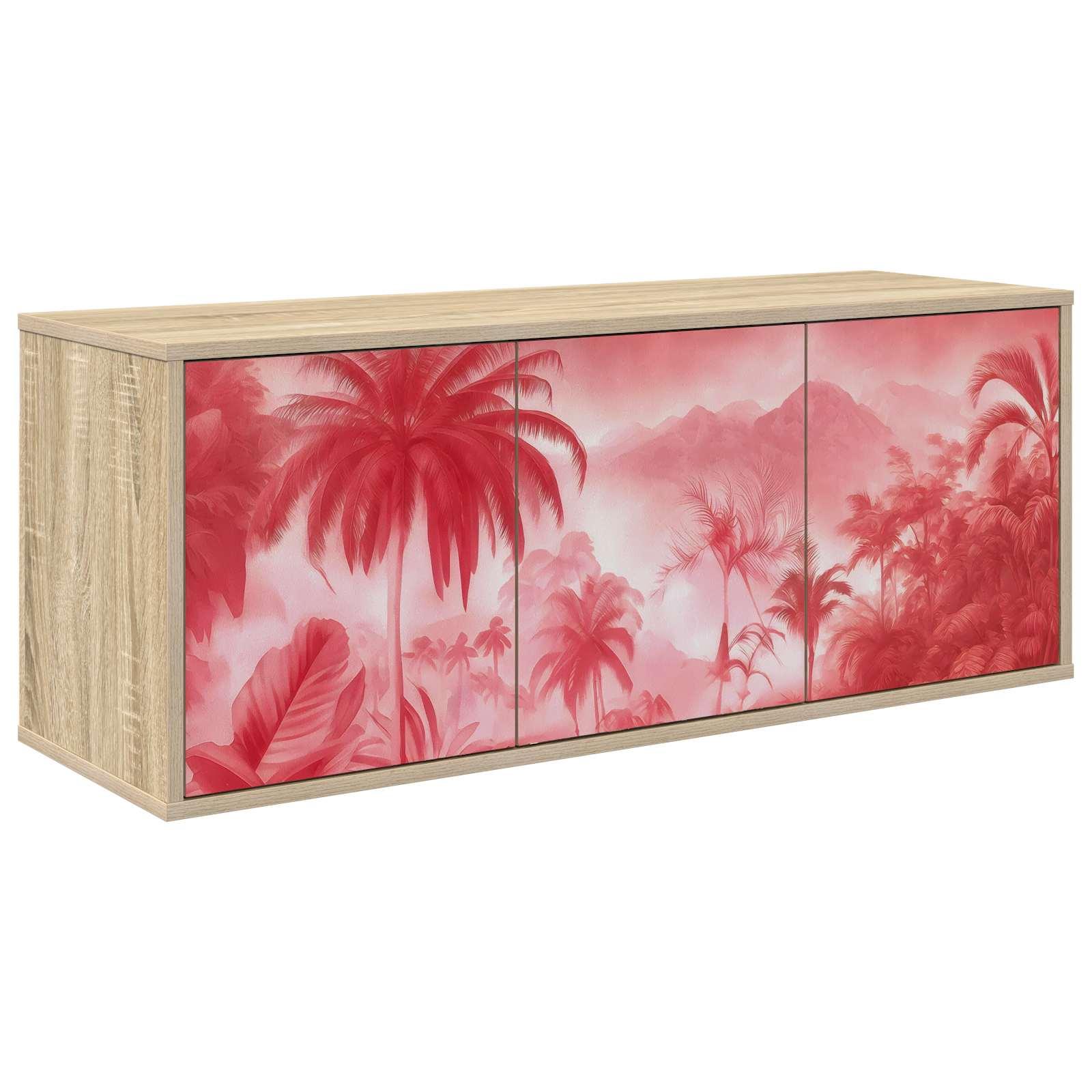 Væghængt TV-skab AACHEN 102 x 33 x 40 cm i sonoma-eg