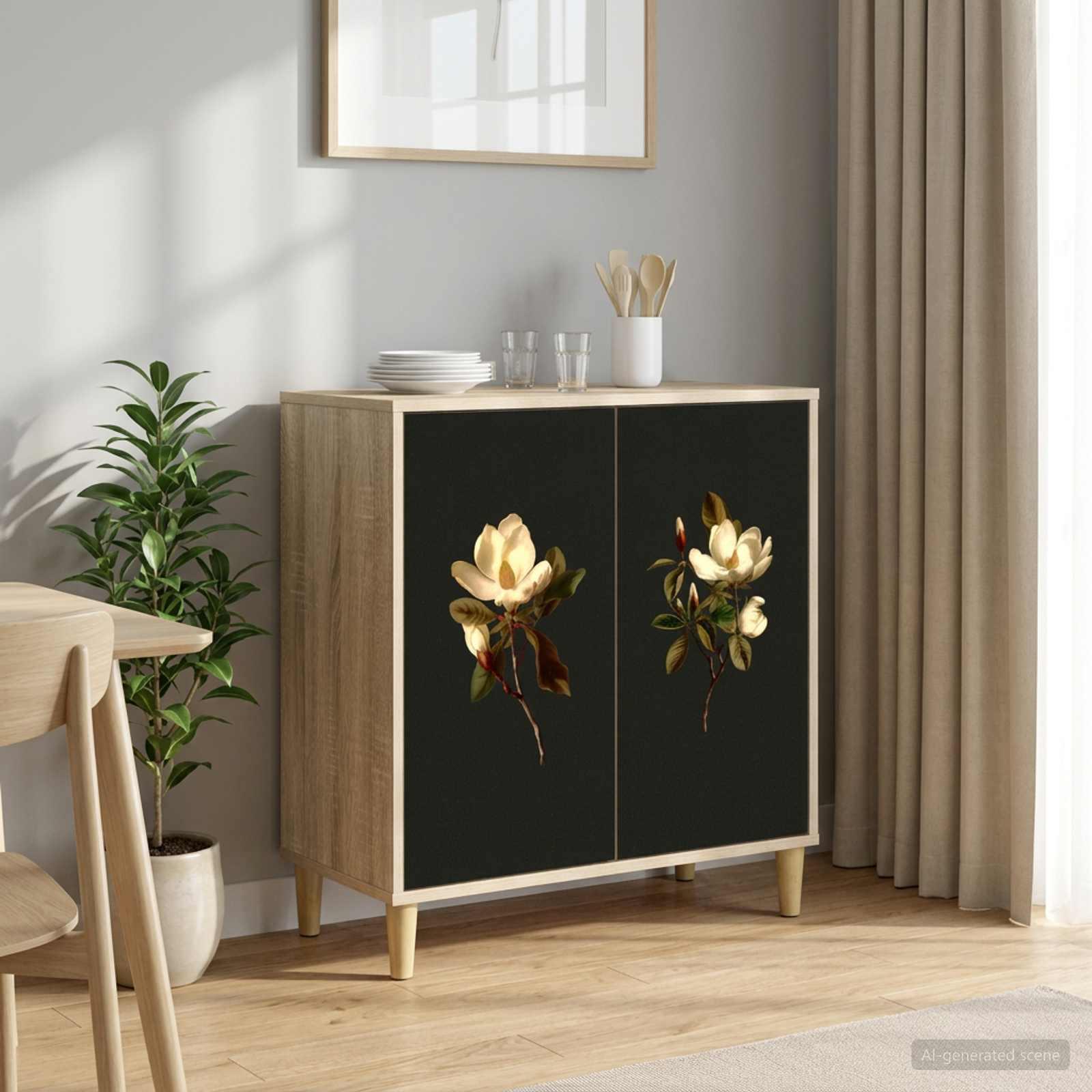 Sideboard BREMEN i sonoma-eg 69 x 33 x 75 cm - skænk i konstrueret træ