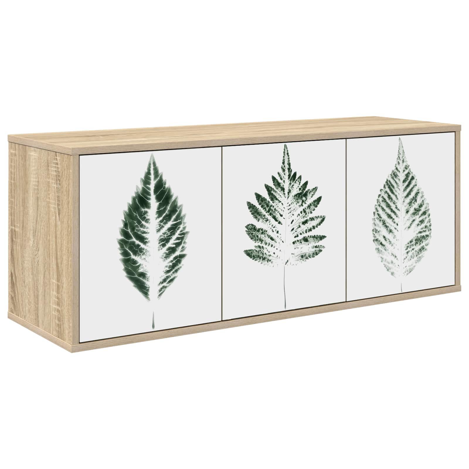 Væghængt TV-skab HANAU 102 x 33 x 40 cm i sonoma-eg