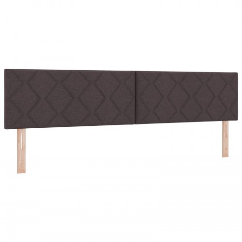 Kontinentalseng med madras og topmadras 200 x 200 cm mørk brun stof
