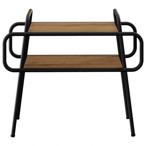 Sofabord i artisan-eg 60 x 30 x 51 cm med 2 hylder