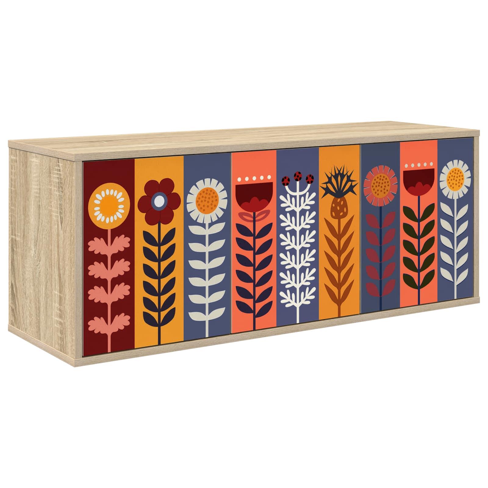 Væghængt TV-skab ESSEN 102 x 33 x 40 cm i sonoma-eg