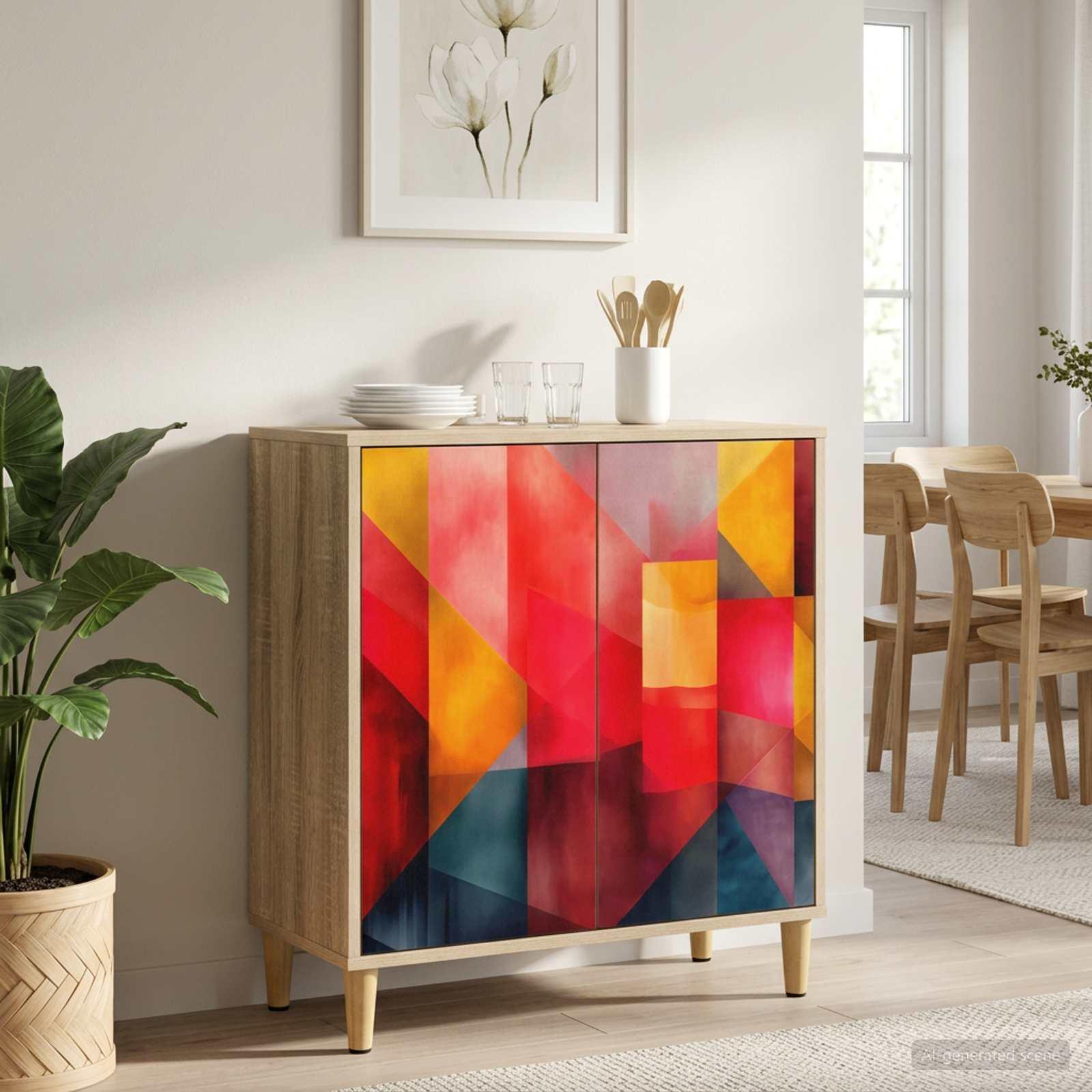 Sideboard HEESCH i sonoma-eg 69 x 33 x 75 cm med 2 låger