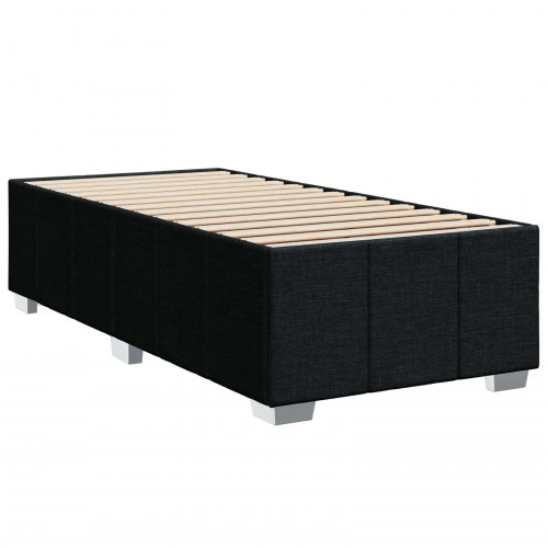 LED boksmadrasseng med madras 80 x 200 cm - sort stof