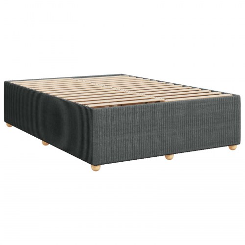 Boxmadras seng med topmadras og LED mørkegrå 140 x 190 cm