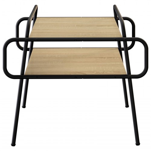 Sofabord i sonoma-eg 50 x 50 x 51 cm med 2 hylder