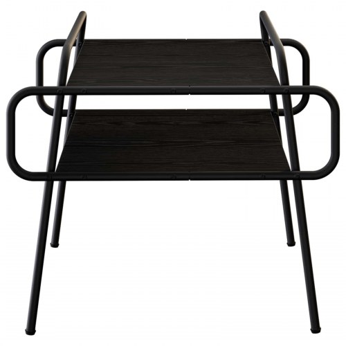 Sofabord i sort eg 50 x 50 x 51 cm med hylder