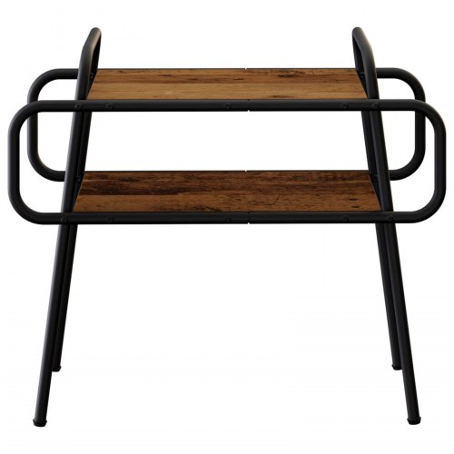 Sofabord i gammelt træ 60 x 30 x 51 cm med 2 hylder