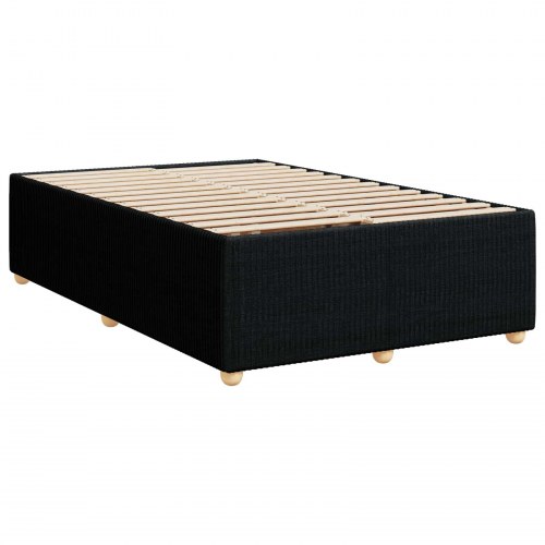 Boxmadras seng med topmadras og hovedgærde 120 x 200 cm sort stof