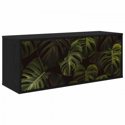 Væghængt TV-skab ELBURG 102 x 33 x 40 cm i sort eg
