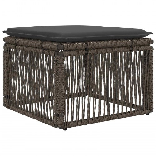 Havesofa sæt 5 stk. i grå polyrattan til terrasse og have