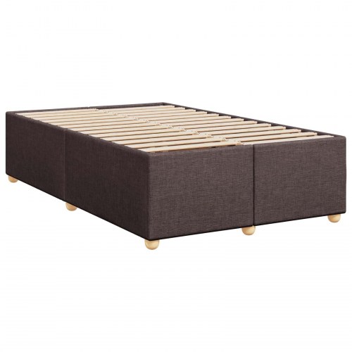 Boxmadras med topmadras og justerbar hovedgavl 120 x 190 cm - mørk brun