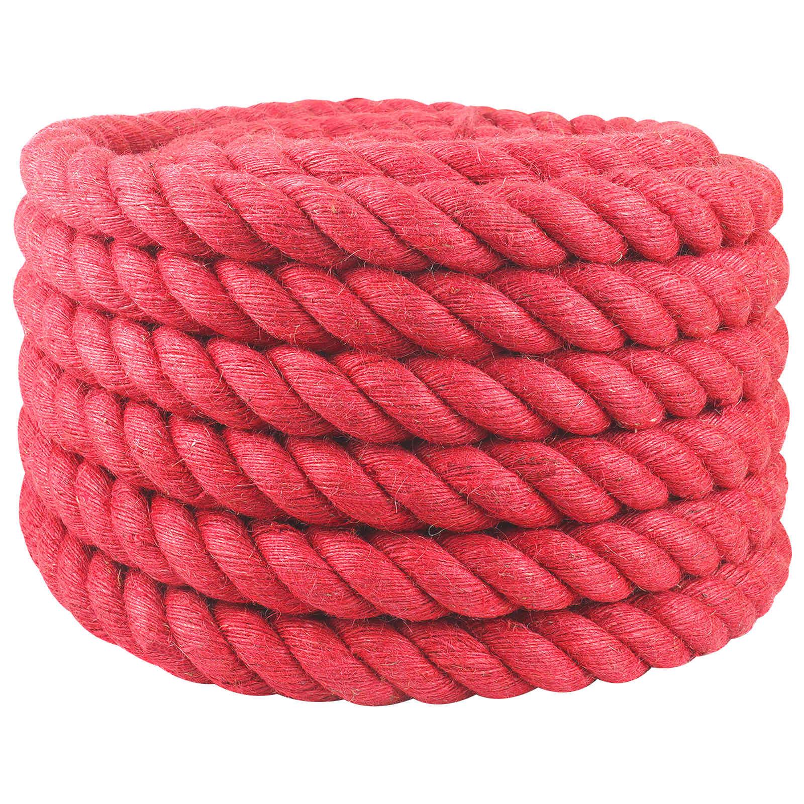 Jute reb 40 mm rød 10 m 100% tossa jute