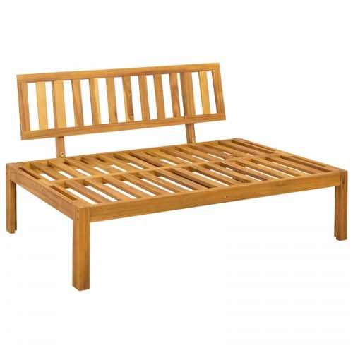 Mellemsofa i akacietræ med cremehvide puder - naturlig havesofa