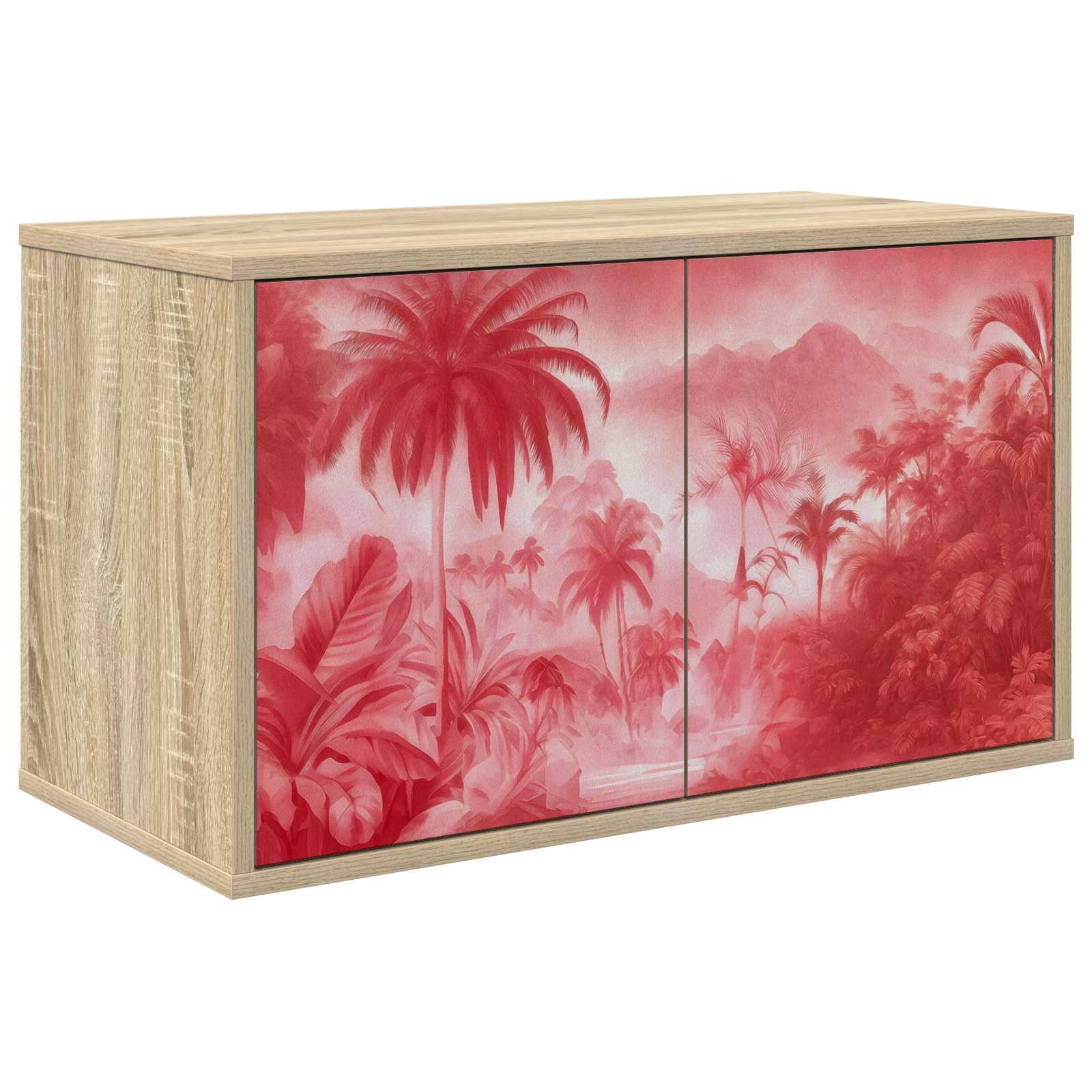 Væghængt TV-skab AACHEN 69 x 33 x 40 cm i sonoma-eg