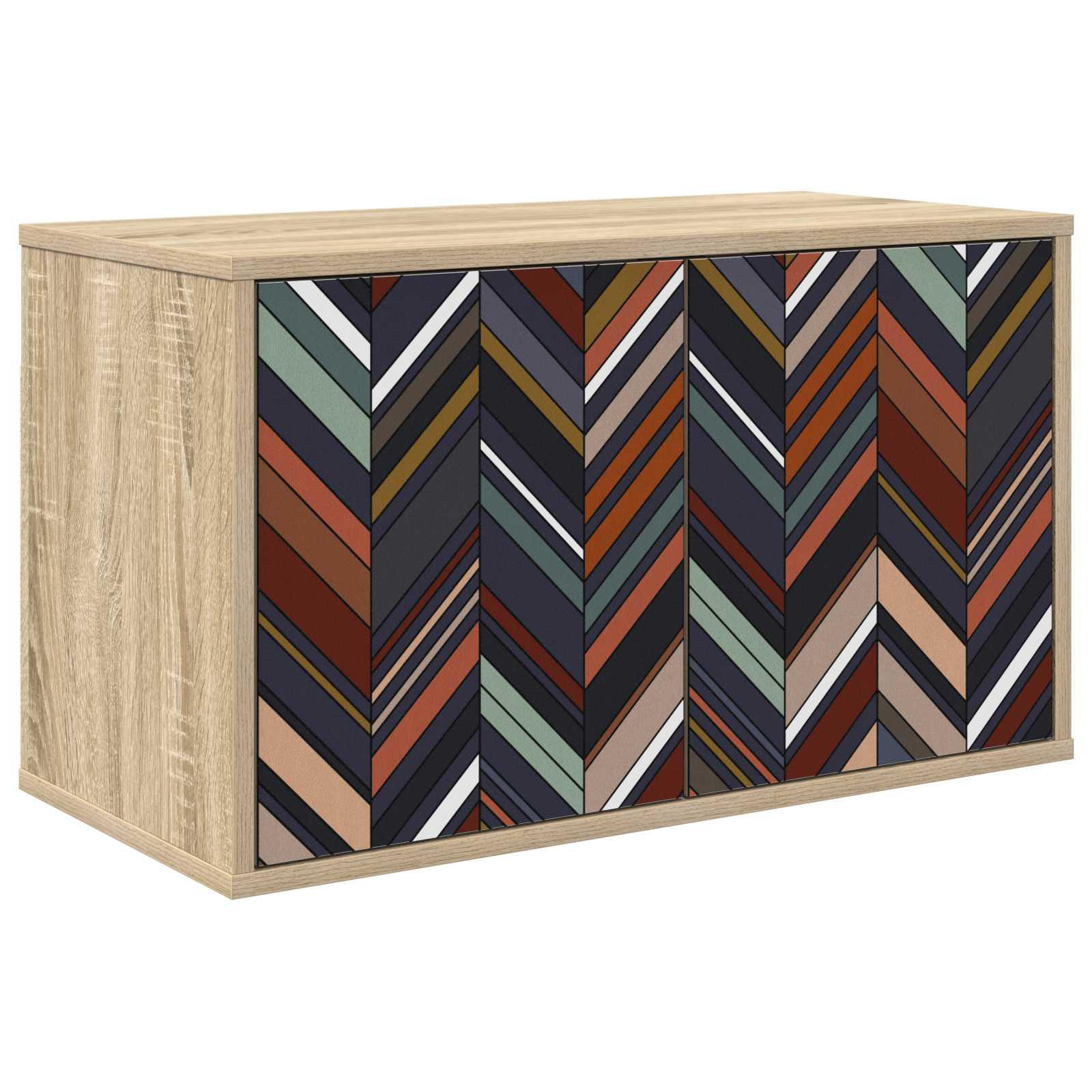 Væghængt TV-skab OMMEN 69 x 33 x 40 cm i sonoma-eg