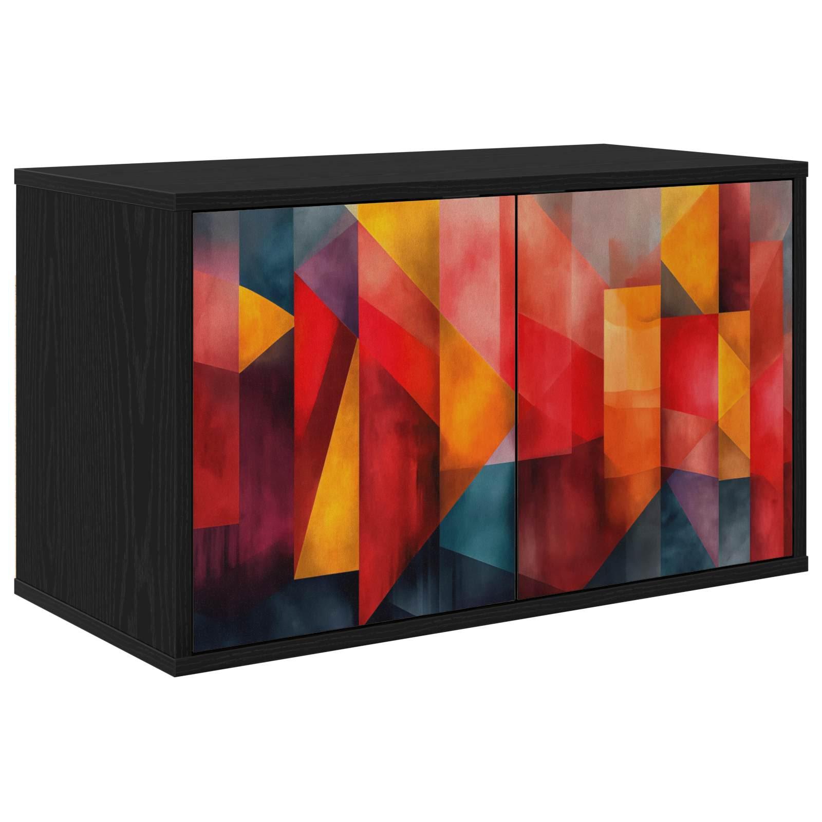 Væghængt TV-skab HEESCH 69 x 33 x 40 cm i sort eg