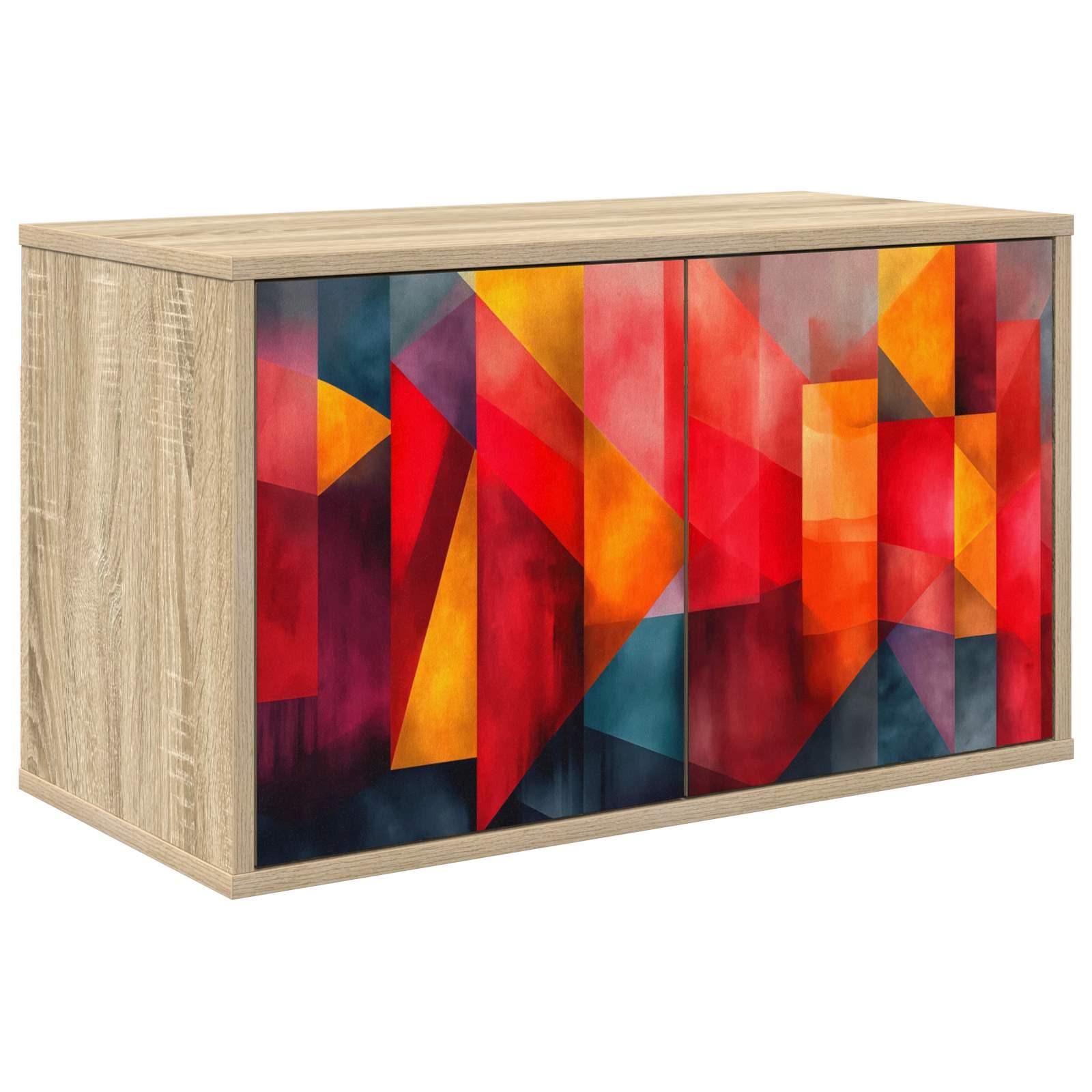Væghængt TV-skab HEESCH 69 x 33 x 40 cm i sonoma-eg