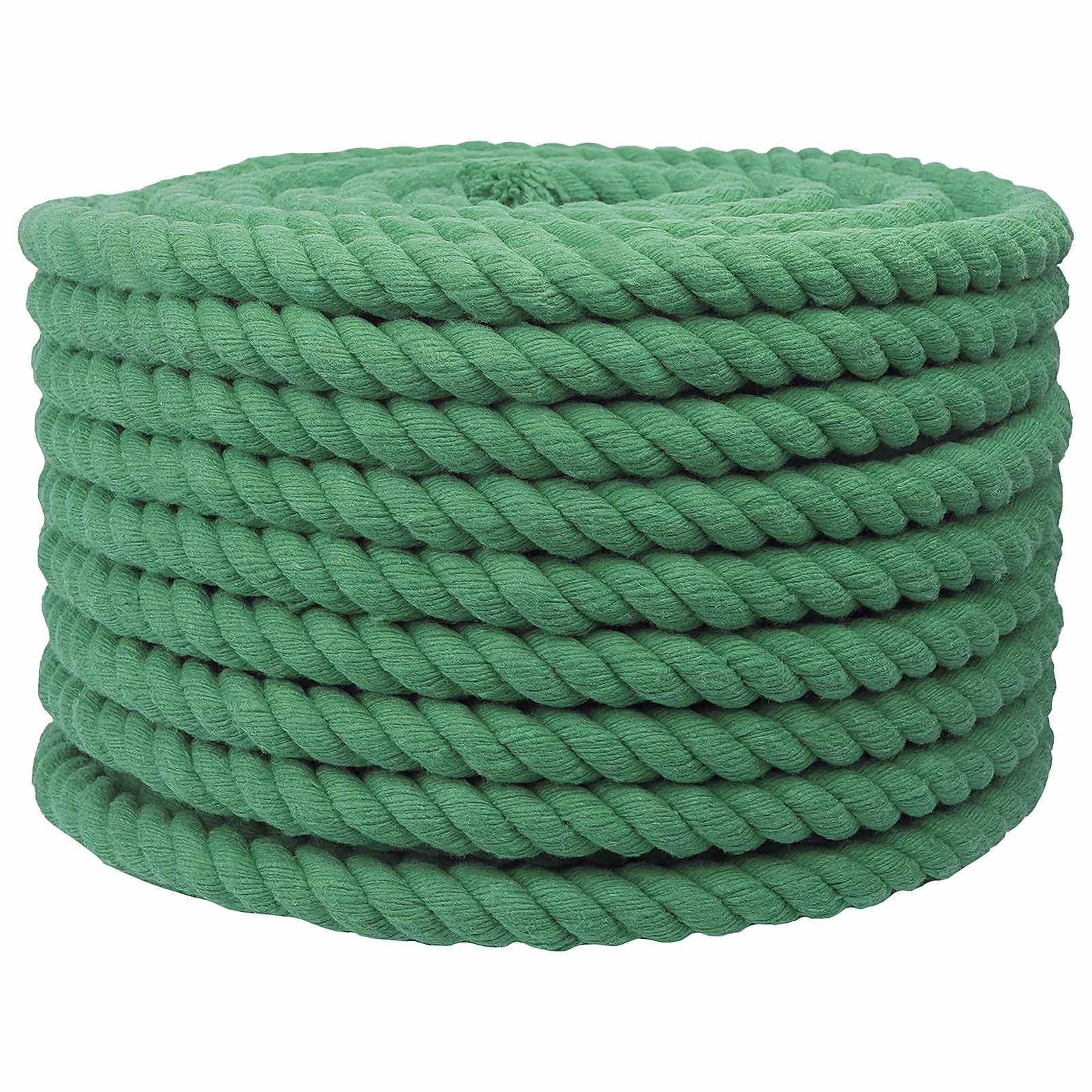 Bomuldssnor 24 mm 50 m grøn - 100% bomuld