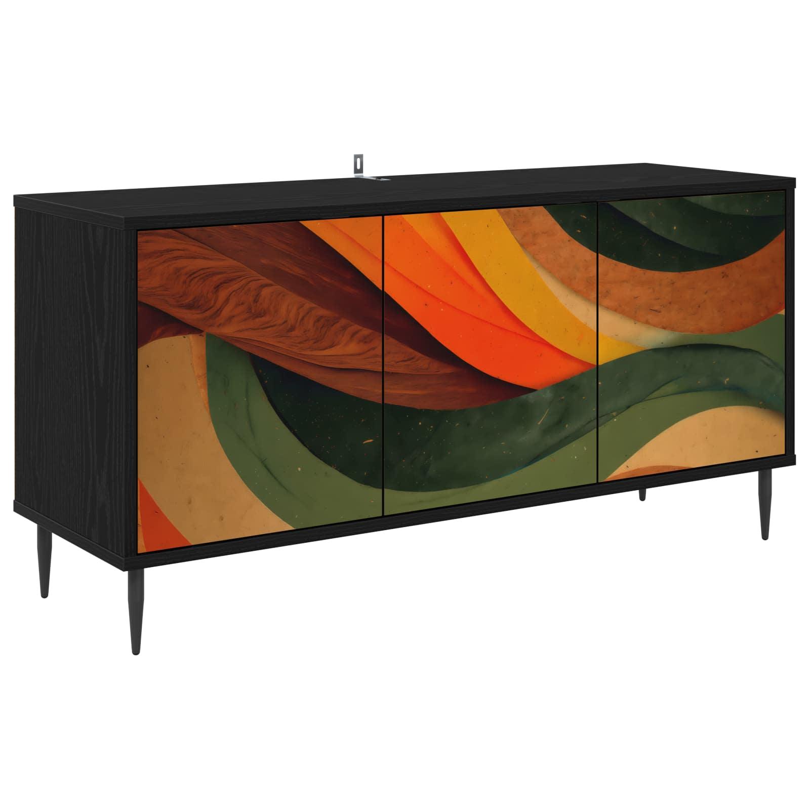 TV-skab BONN 102 x 33 x 51 cm i sort eg med 3 låger