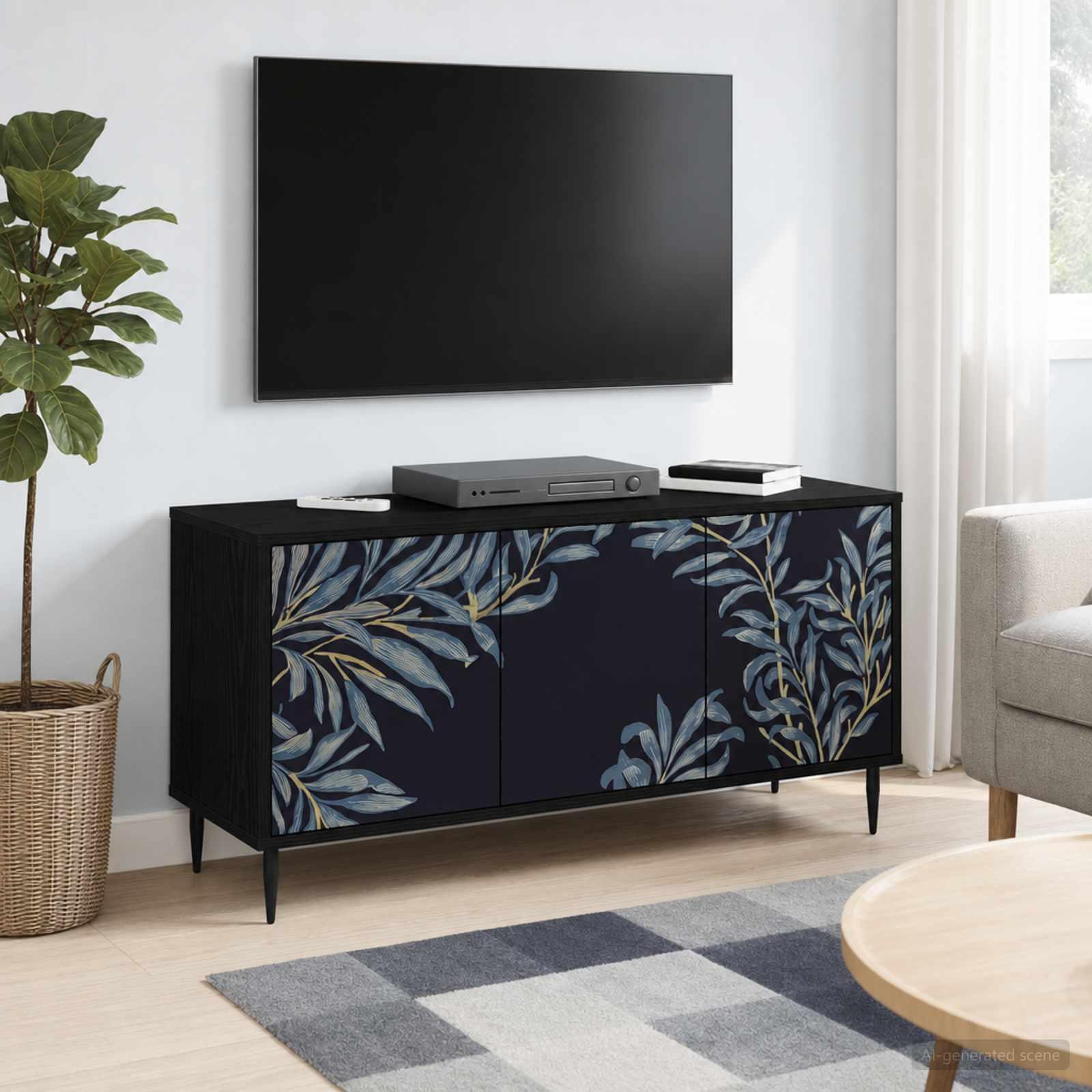 TV-skab DOKKUM i sort eg 102 x 33 x 51 cm