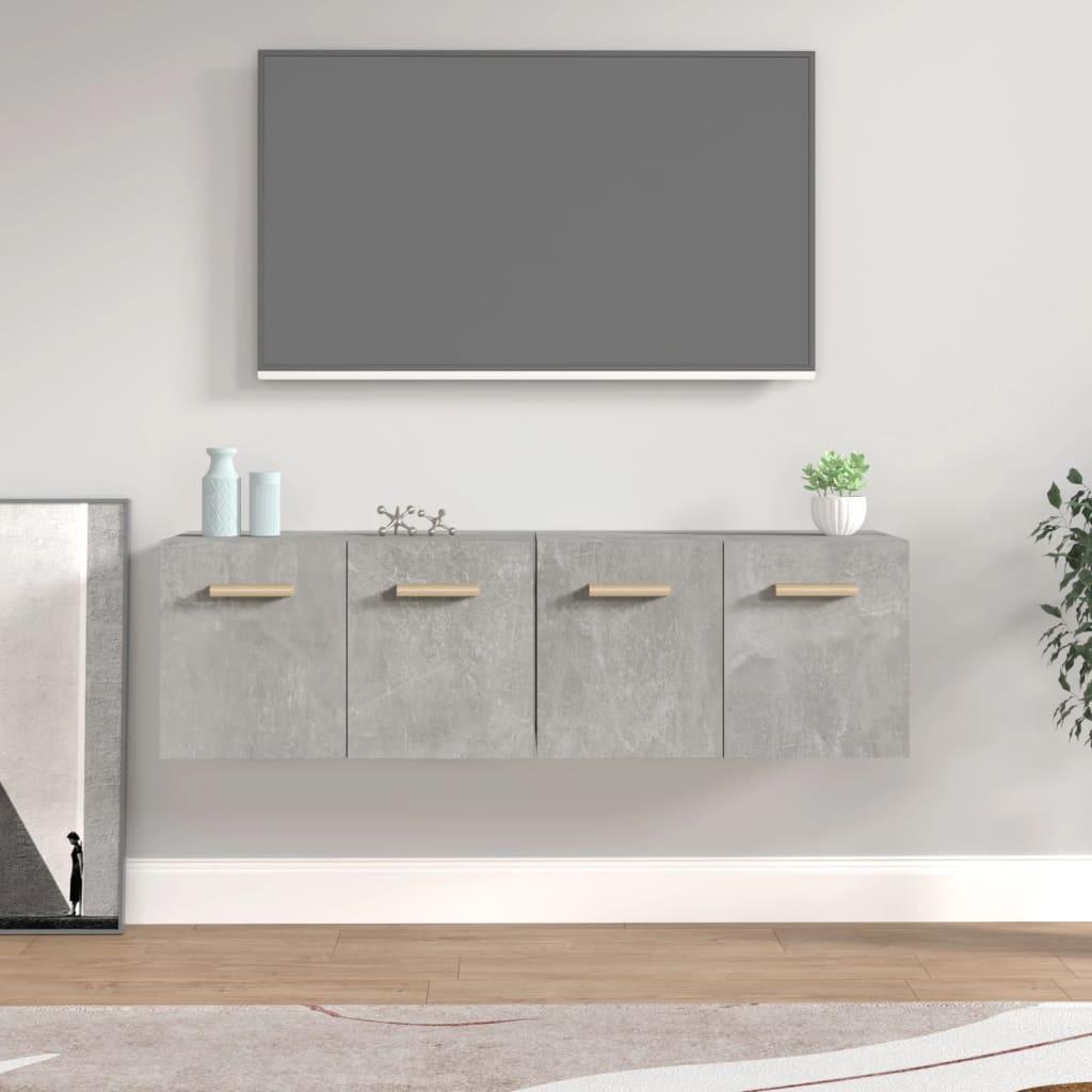 Vægskabe 2 stk. 60 x 36,5 x 35 cm i betongrå konstrueret træ