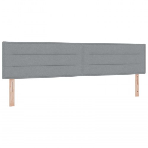 Boxspring seng med madras og topmadras 200 x 200 cm lysegrå stof