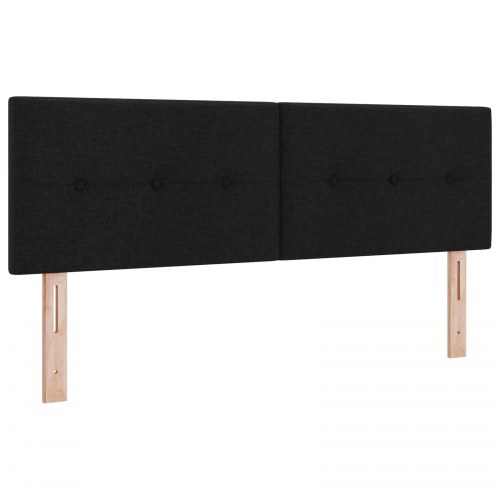 Ottoman seng 160 x 200 cm med madras og hovedgærde - sort stof