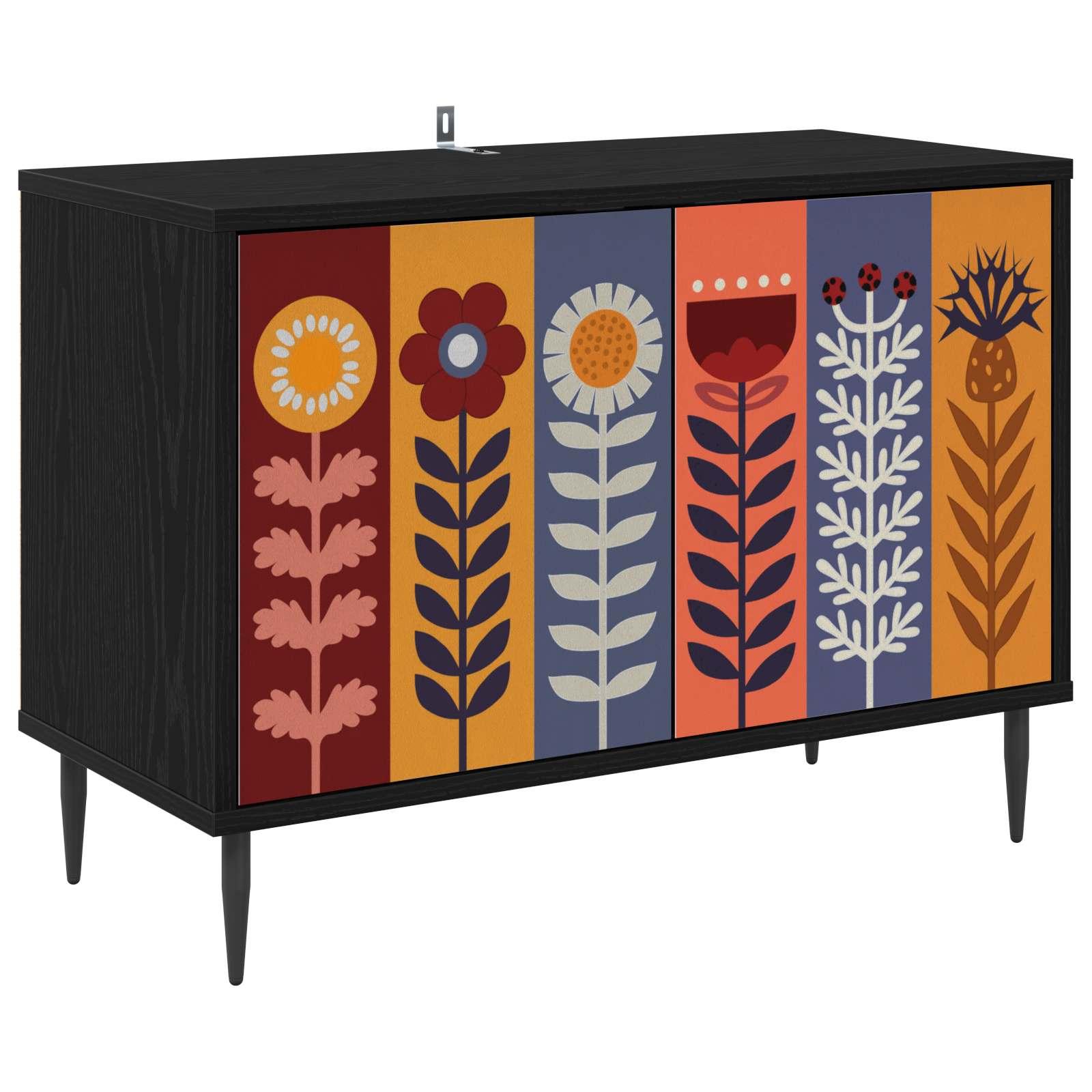 vidaXL TV-skab ESSEN 69 x 33 x 50,5 cm Sort eg Konstrueret træ