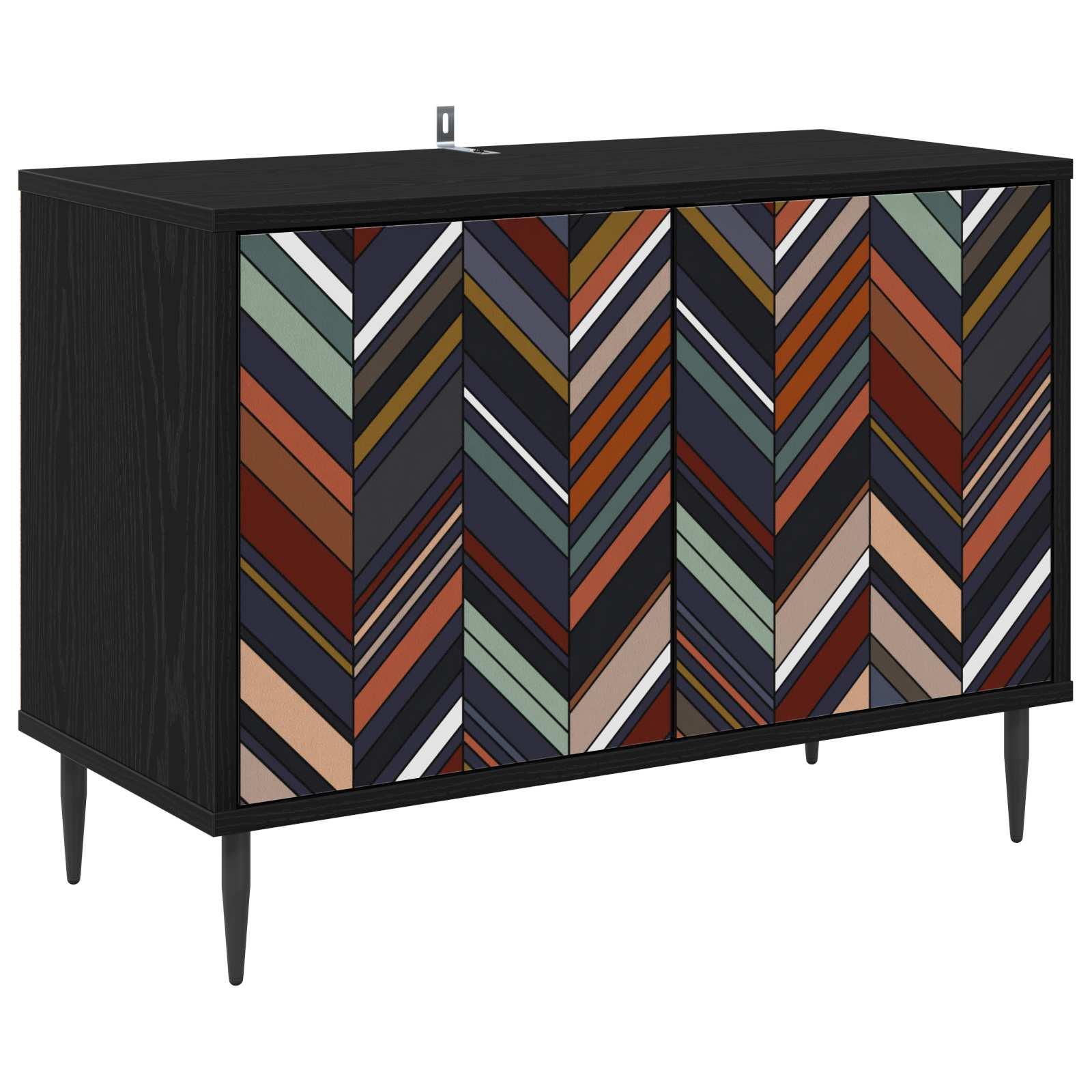 vidaXL TV-skab OMMEN 69 x 33 x 50,5 cm Sort eg Konstrueret træ