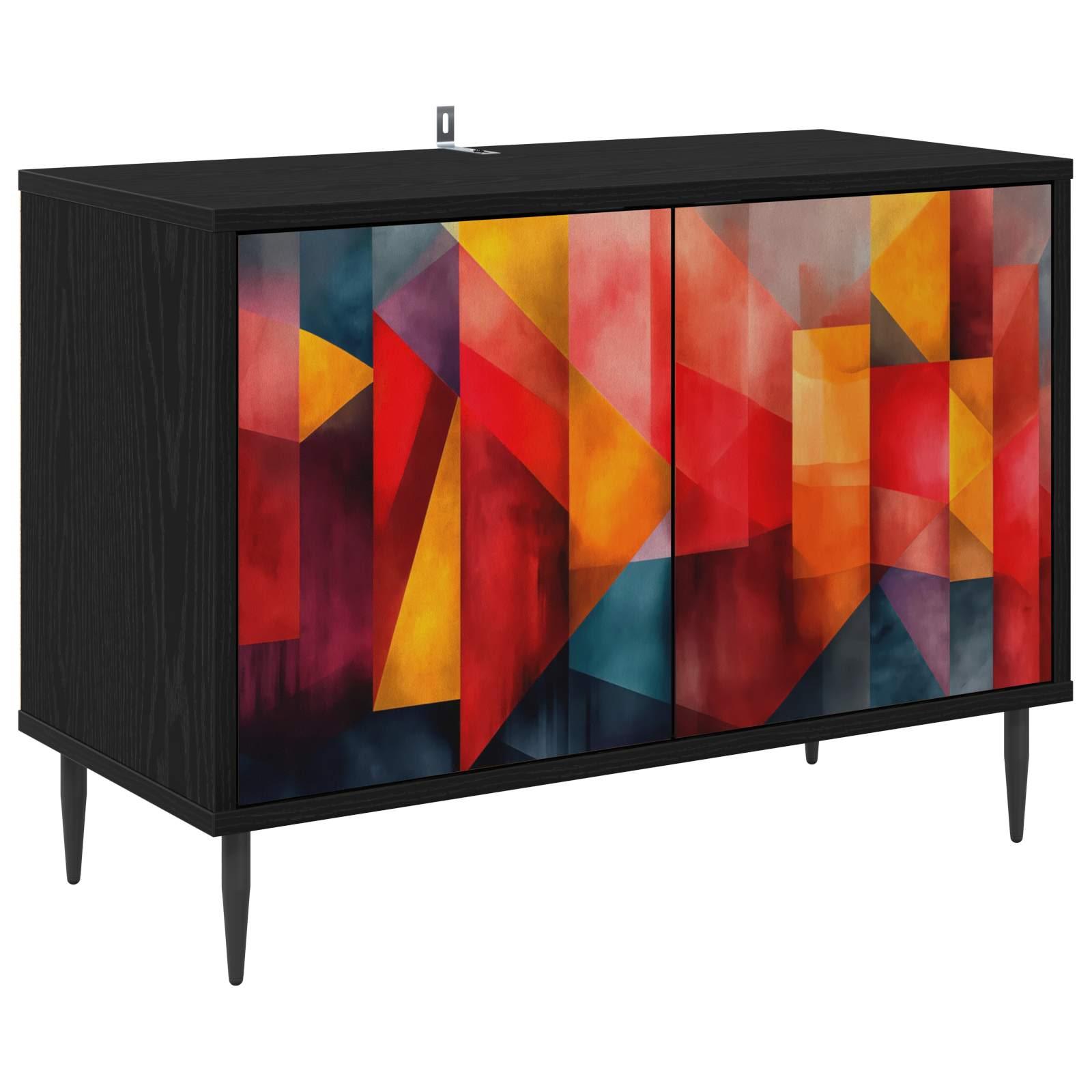 vidaXL TV-skab HEESCH 69 x 33 x 50,5 cm Sort eg Konstrueret træ