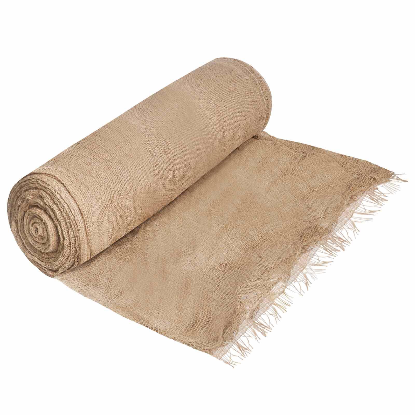 Jute rulle naturfarvet 200 x 500 cm - dekorationsstof i 100% Tossa jute