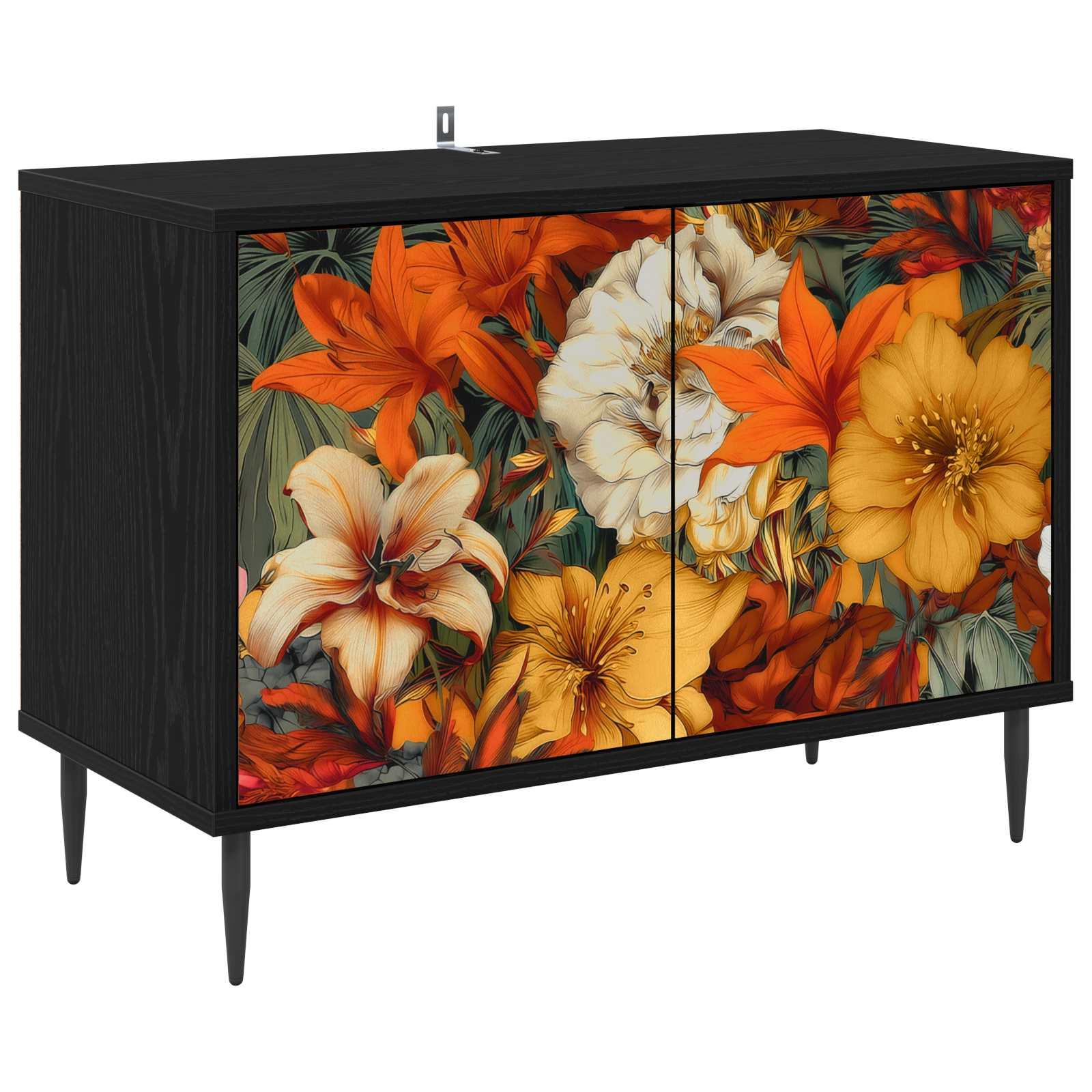 vidaXL TV-skab GENNEP 69 x 33 x 50,5 cm Sort eg Konstrueret træ