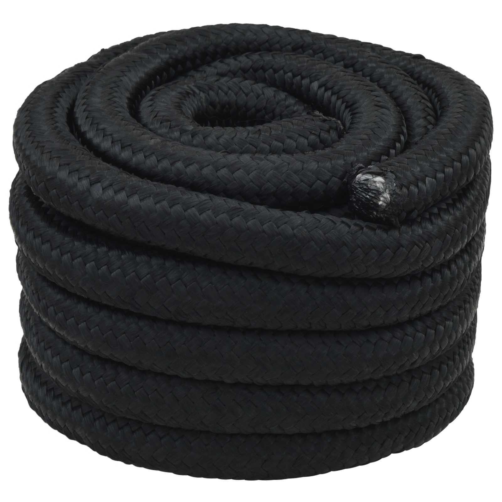 Bådsnor 5 mm 25 m sort polypropylenreb