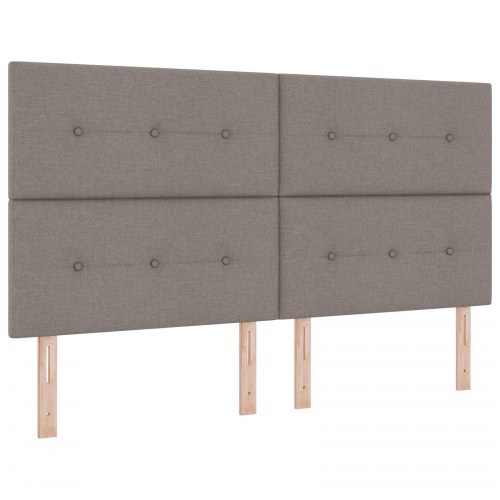 Ottomanseng med madras 180 x 200 cm i gråbrun stof