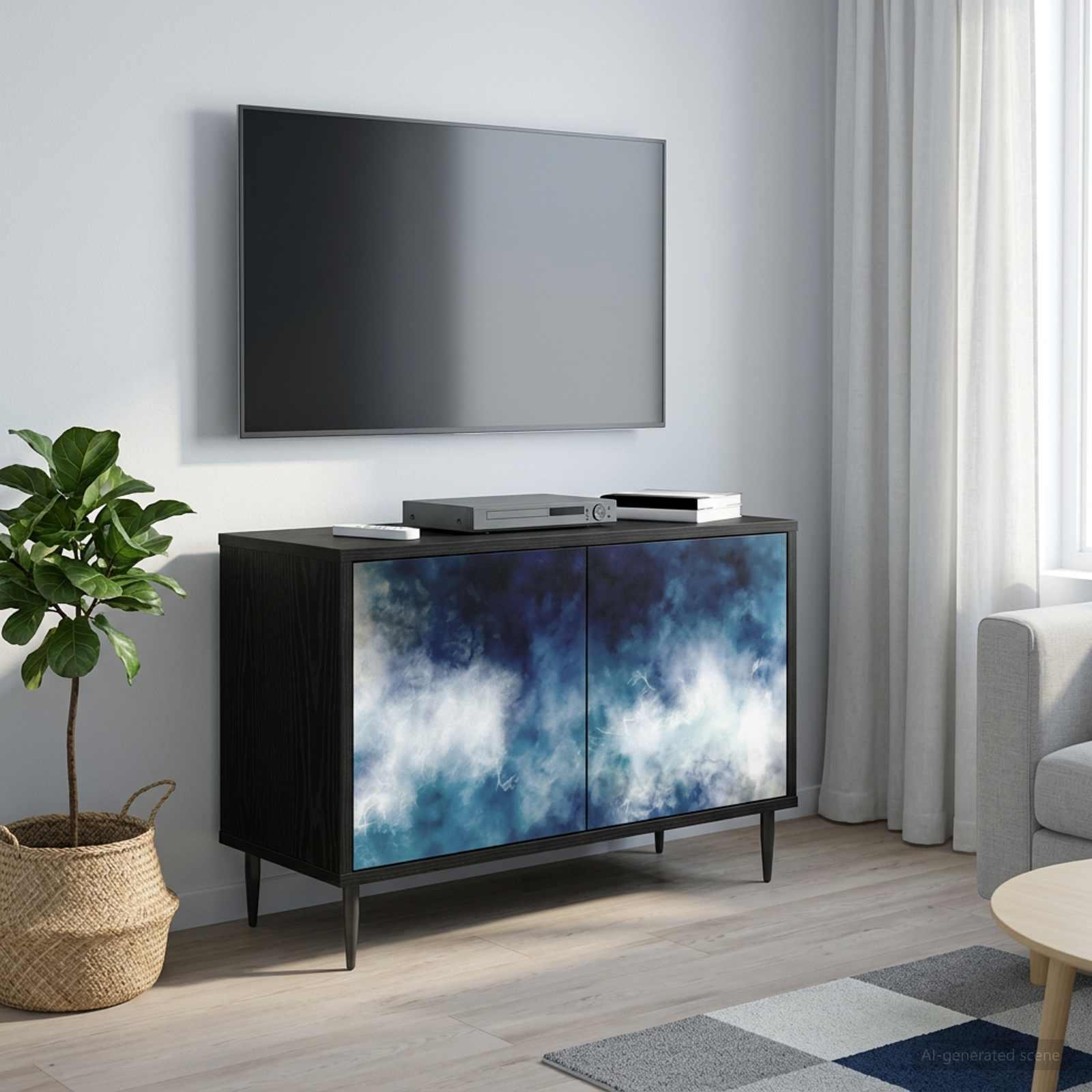 vidaXL TV-skab RAALTE 69 x 33 x 50,5 cm Sort eg Konstrueret træ