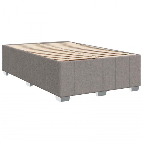 Boxmadras seng med topmadras og LED gråbrun 120 x 200 cm