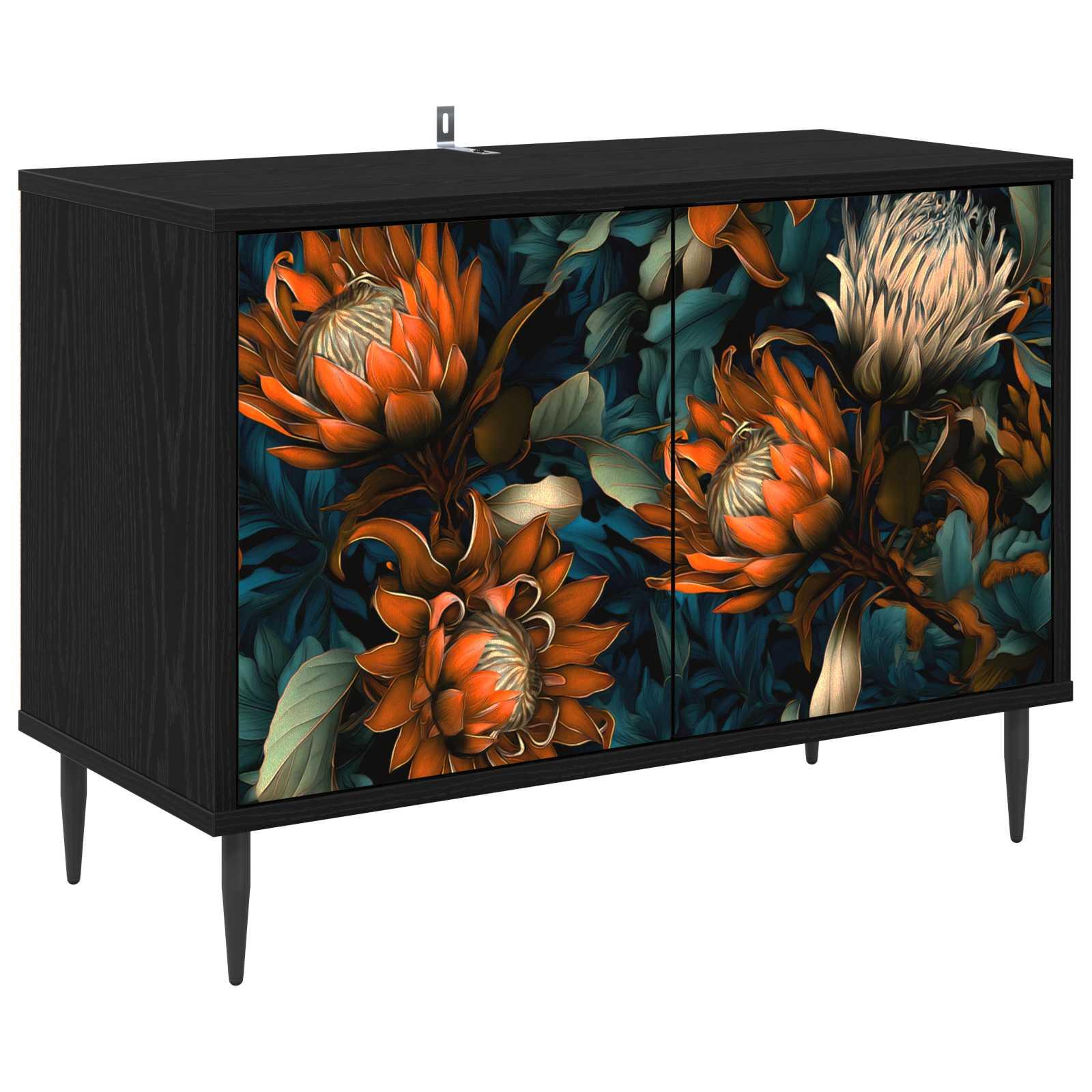 vidaXL TV-skab LOCHEM 69 x 33 x 50,5 cm Sort eg Konstrueret træ