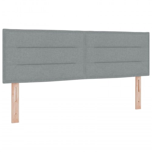 Boxspring seng med topmadras lysegrå 140 x 190 cm stof