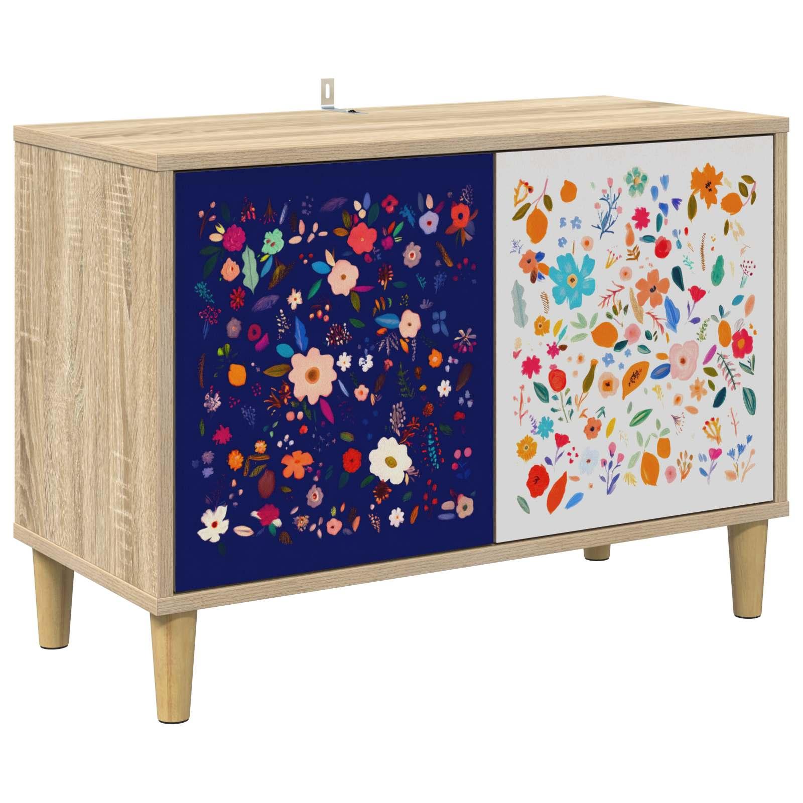 vidaXL TV-skab MAINZ 69 x 33 x 50 cm Sonoma-eg Konstrueret træ