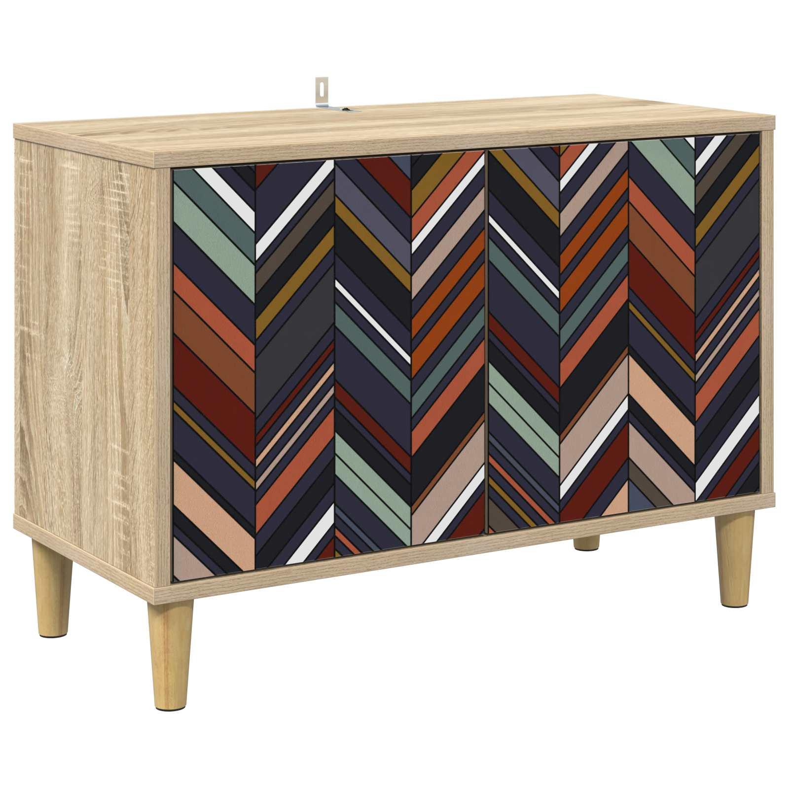 vidaXL TV-skab OMMEN 69 x 33 x 50 cm Sonoma-eg Konstrueret træ