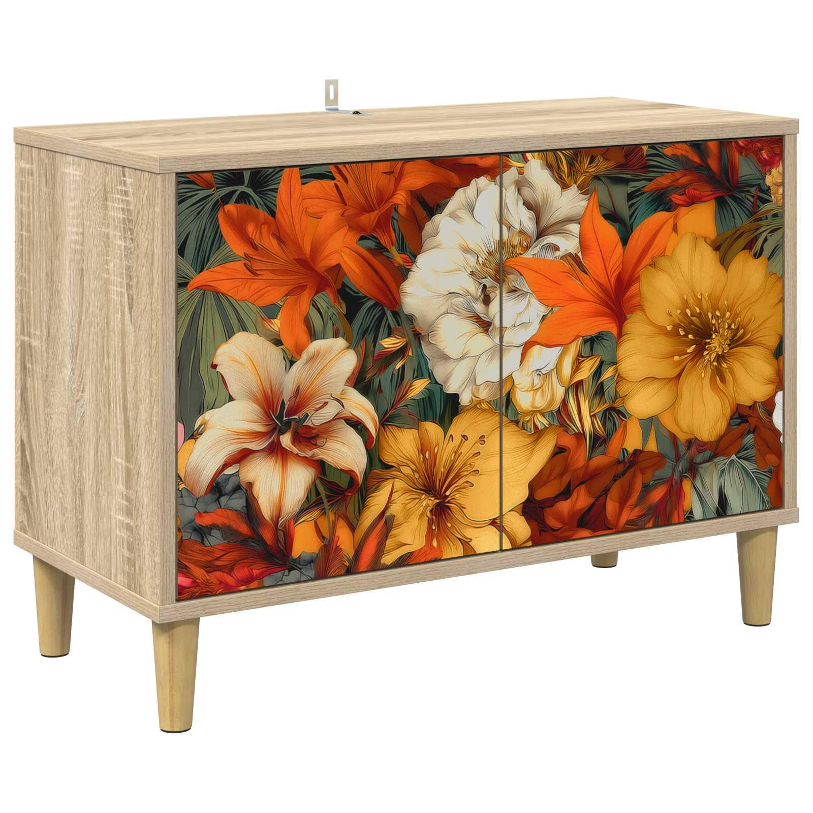 vidaXL TV-skab GENNEP 69 x 33 x 50 cm Sonoma-eg Konstrueret træ
