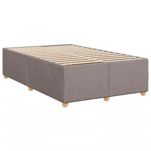 Kontinentalseng med topmadras gråbrun 120 x 190 cm stof