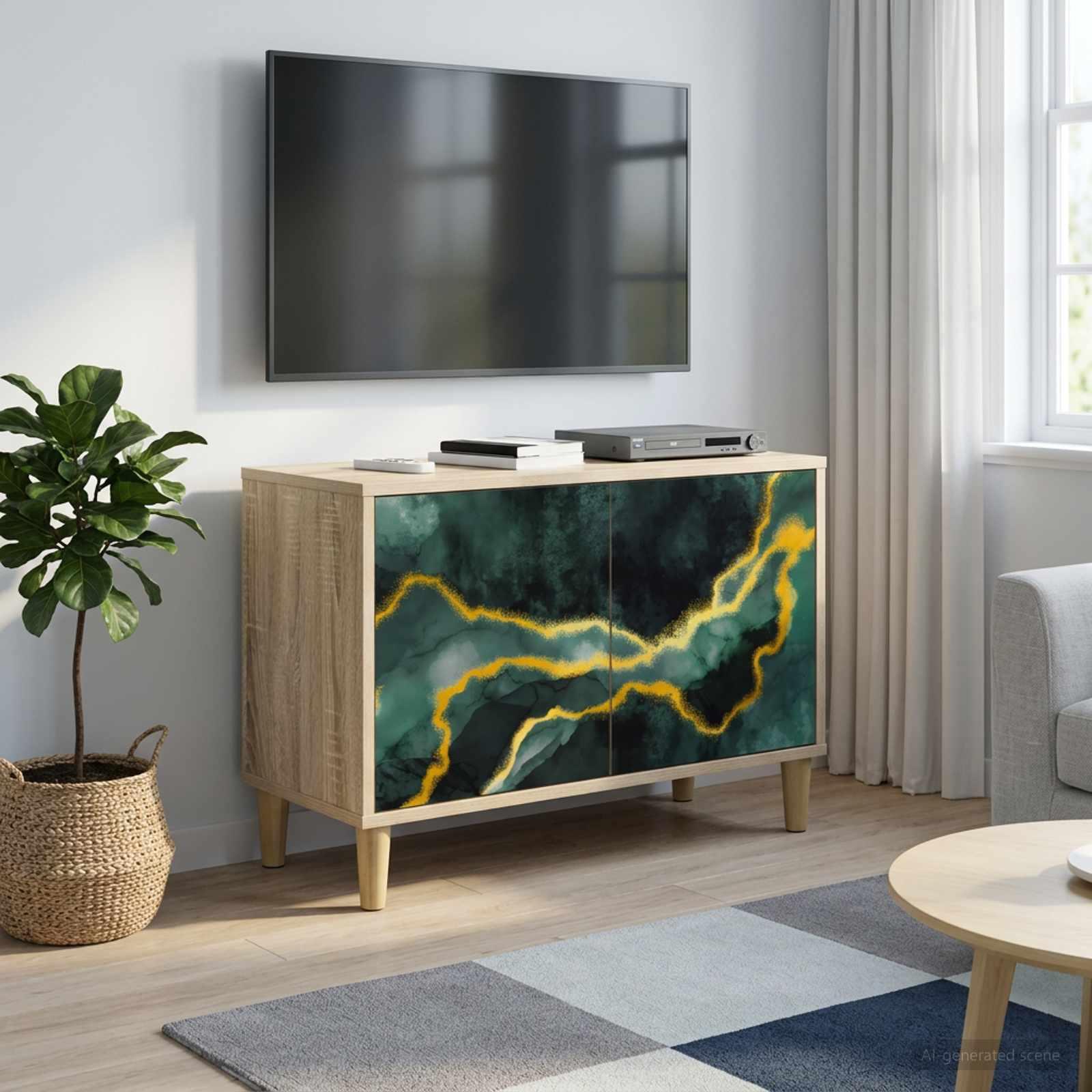 vidaXL TV-skab WIJHE 69 x 33 x 50 cm Sonoma-eg Konstrueret træ