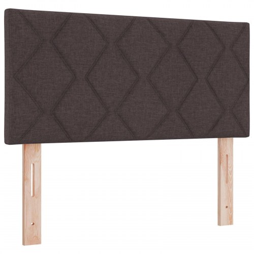 Boxspring seng med madras og topmadras 120 x 190 cm mørk brun stof