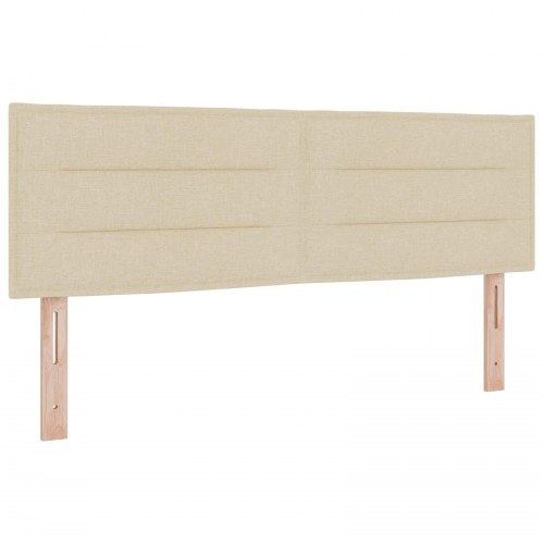 Boksmadras med topmadras 140 x 200 cm cremefarvet stof