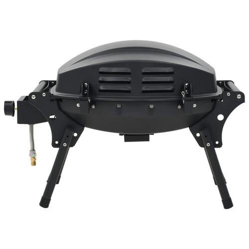 Transportabel gasgrill med madlavningszone sort