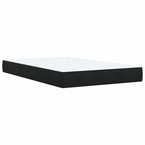 Boxmadras seng med topmadras og justerbar hovedgavl 120 x 200 cm sort fløjl