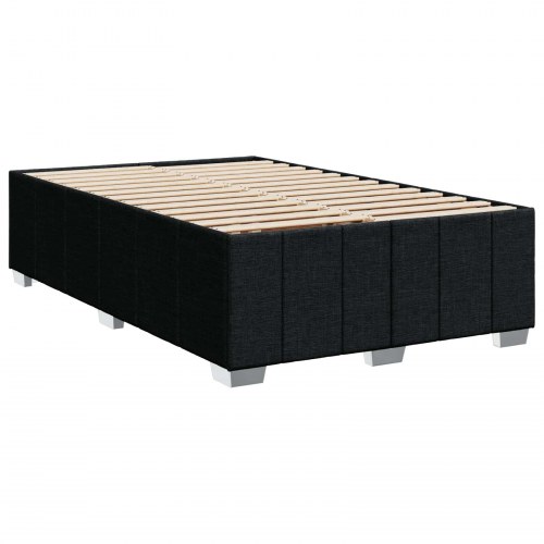 Boxmadras seng med topmadras og hovedgærde 120 x 190 cm - sort stof